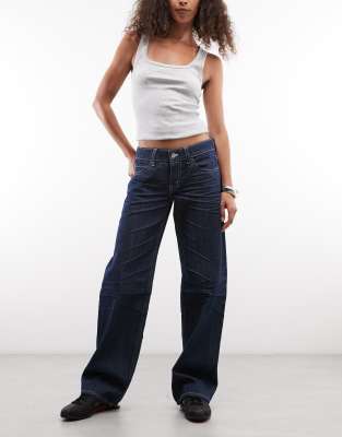 Cheap Monday Messy Loose Fit Denim Jeans In Blue
