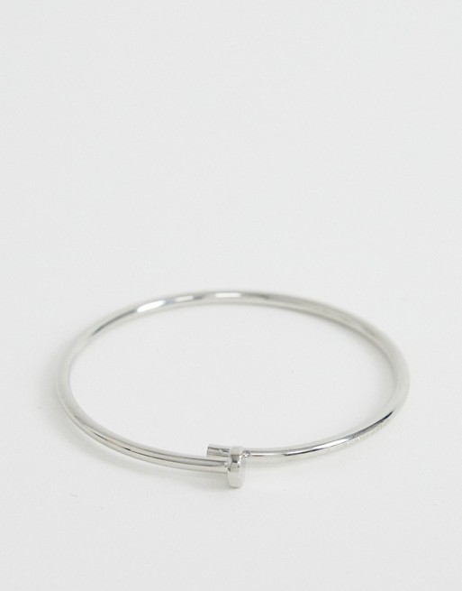 Cheap Monday Nailed Bangle Bracelet In Silver