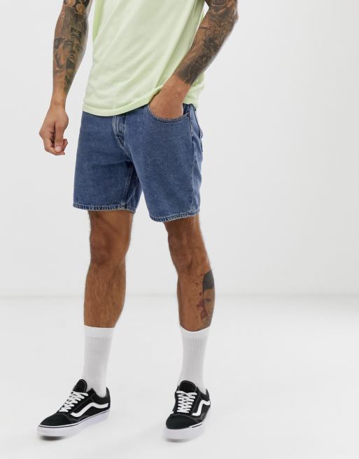 Cheap Monday –  Niebieskie szorty o dopasowanym kroju z denimu