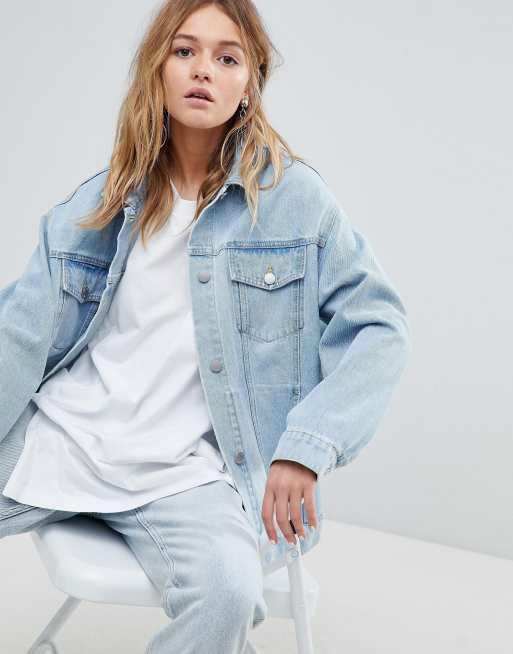 Oversized Boyfriend Denim Trucker Jacket