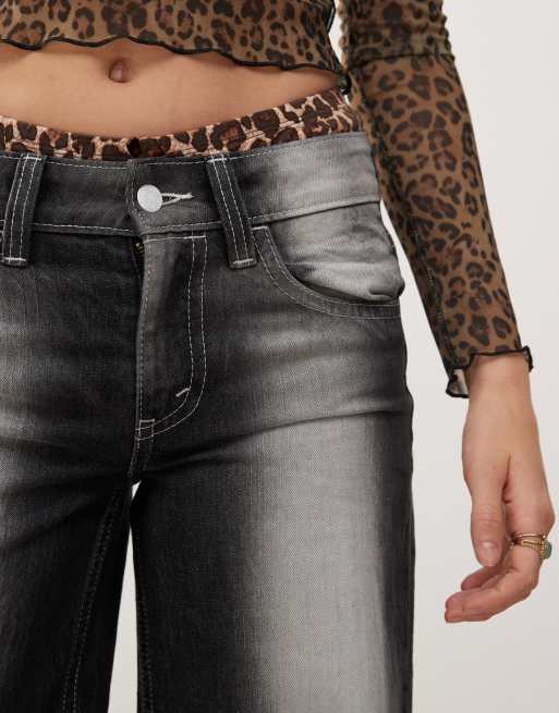 Cheap Monday Poser mid rise wide leg skater jeans with extreme