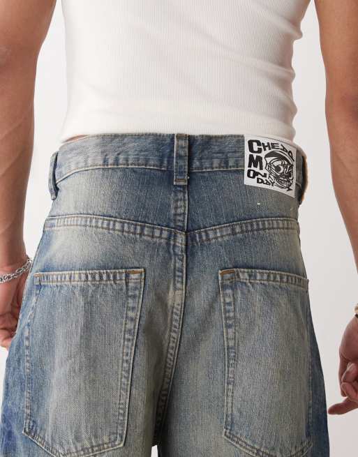 Cheap Monday - Rad - Jean ultra large style skateur - Bleu délavé, 4 de 5