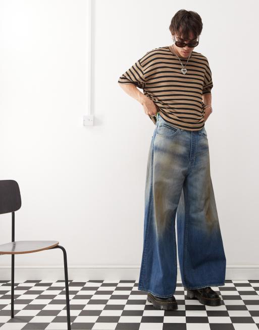 Cheap Monday Rad Super wide leg jeans in grime blue wash , 3 of 5