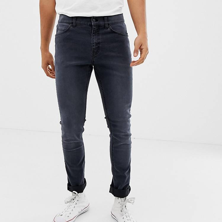 Cheap Monday Skinny jeans donkergrijs casual uitstraling Mode Spijkerbroeken Skinny jeans 
