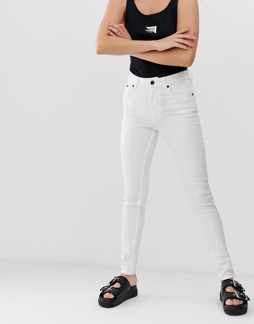 Cheap Monday - Skinny jeans met 5 zakken van biologisch katoen-Wit