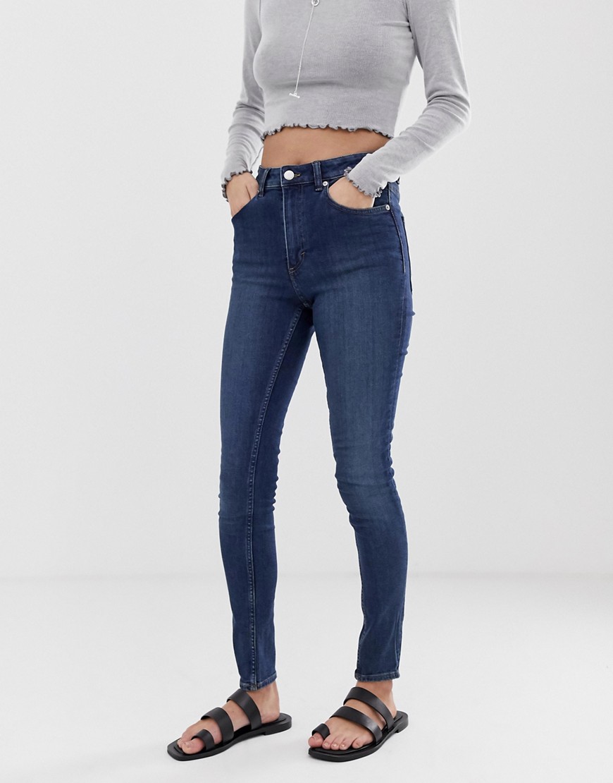 Cheap Monday - Skinny jeans met hoge taille-Blauw