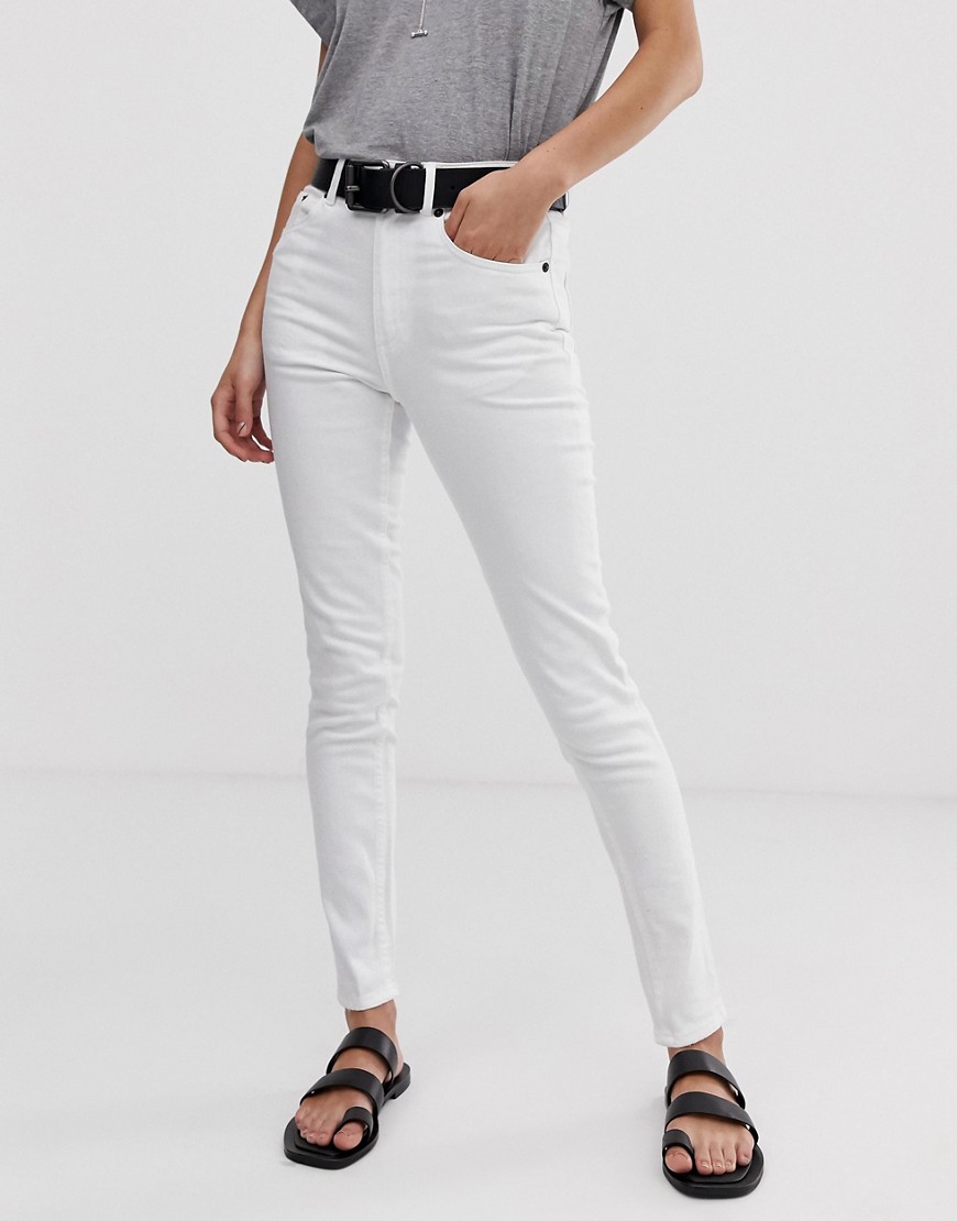 Cheap Monday - Skinny jeans met hoge taille-Wit