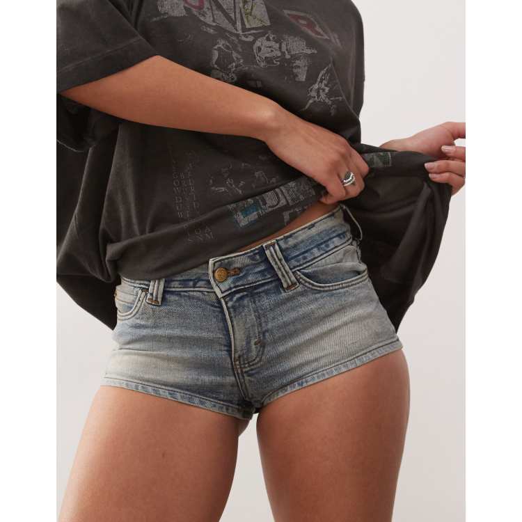 Cheap Monday Sleezie denim micro shorts in grime blue wash | ASOS