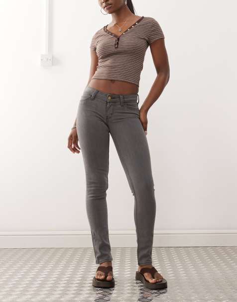 Cheap Monday - Sleezie - Jean skinny ultra stretch à taille basse - Gris délavé - view 1