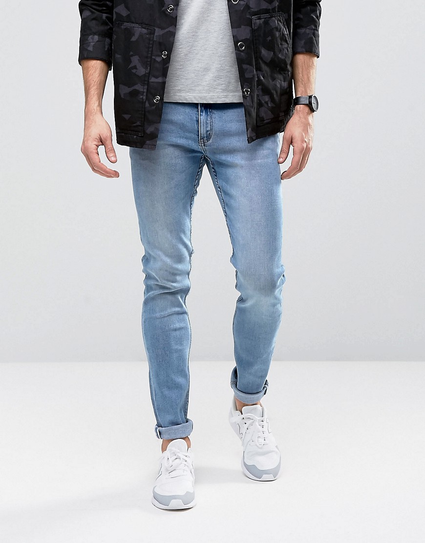 Cheap Monday – Stentvättade blå skinny jeans