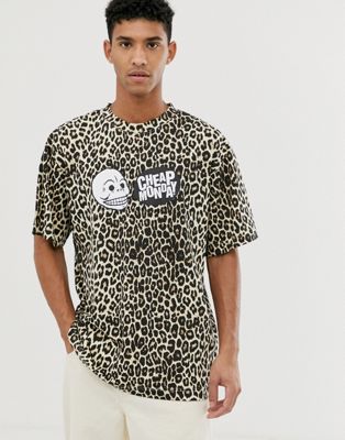 Cheap Monday - T-shirt met cheetah-print-Beige