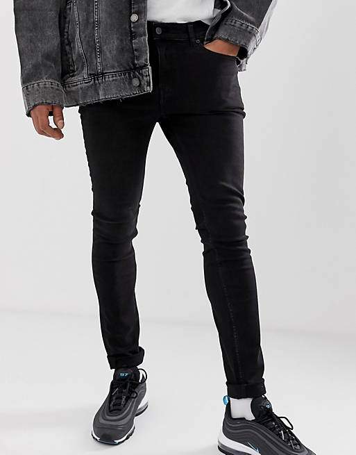 of George Eliot Roux Cheap Monday tight skinny jeans in black haze | ASOS