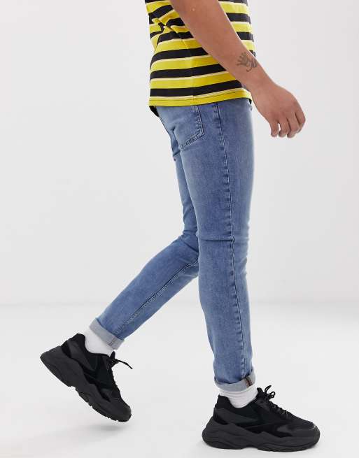 Cheap Monday – Tighta, skinny jeans i "fair blue"-tvätt, 2 av 4