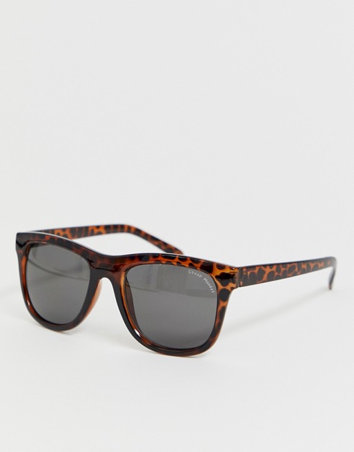Cheap Monday Timeless square sunglasses in brown tortoiseshell