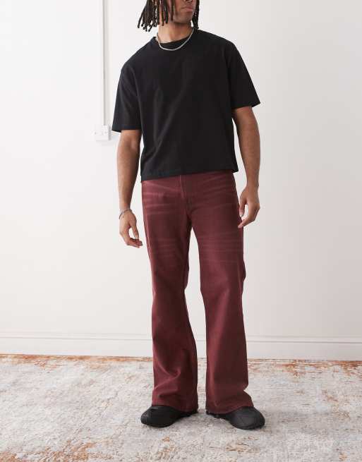 Cheap Monday x Landon Barker - Boo - Bordeaux bootleg-jeans