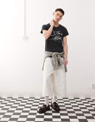 Cheap Monday X Landon Barker Boxy Fit T-shirt With Back Print In Black