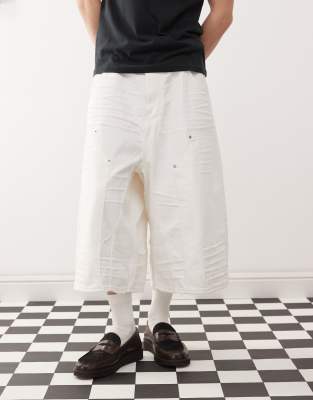 Cheap Monday X Landon Barker Dunno Jorts In White