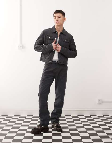 Cheap Monday x Landon Barker – Issue – Beschichtete, schmal geschnittene Jeans in Schwarz aus festem Denim - view 1