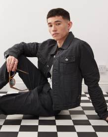 Cheap Monday x Landon Barker Issue slim leg rigid coated jeans in black