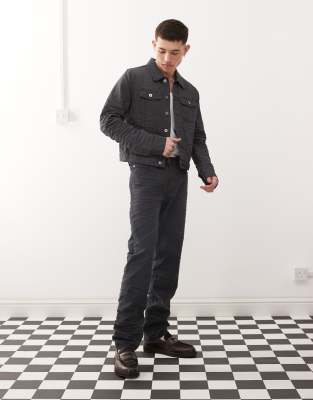 Cheap Monday X Landon Barker Issue Coated Denim Jacket In Black