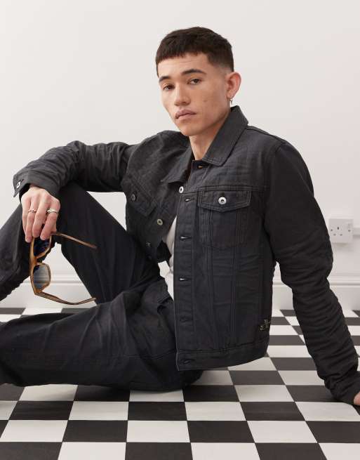 Cheap Monday x Landon Barker - Issue - Sort denimjakke med belægning 
