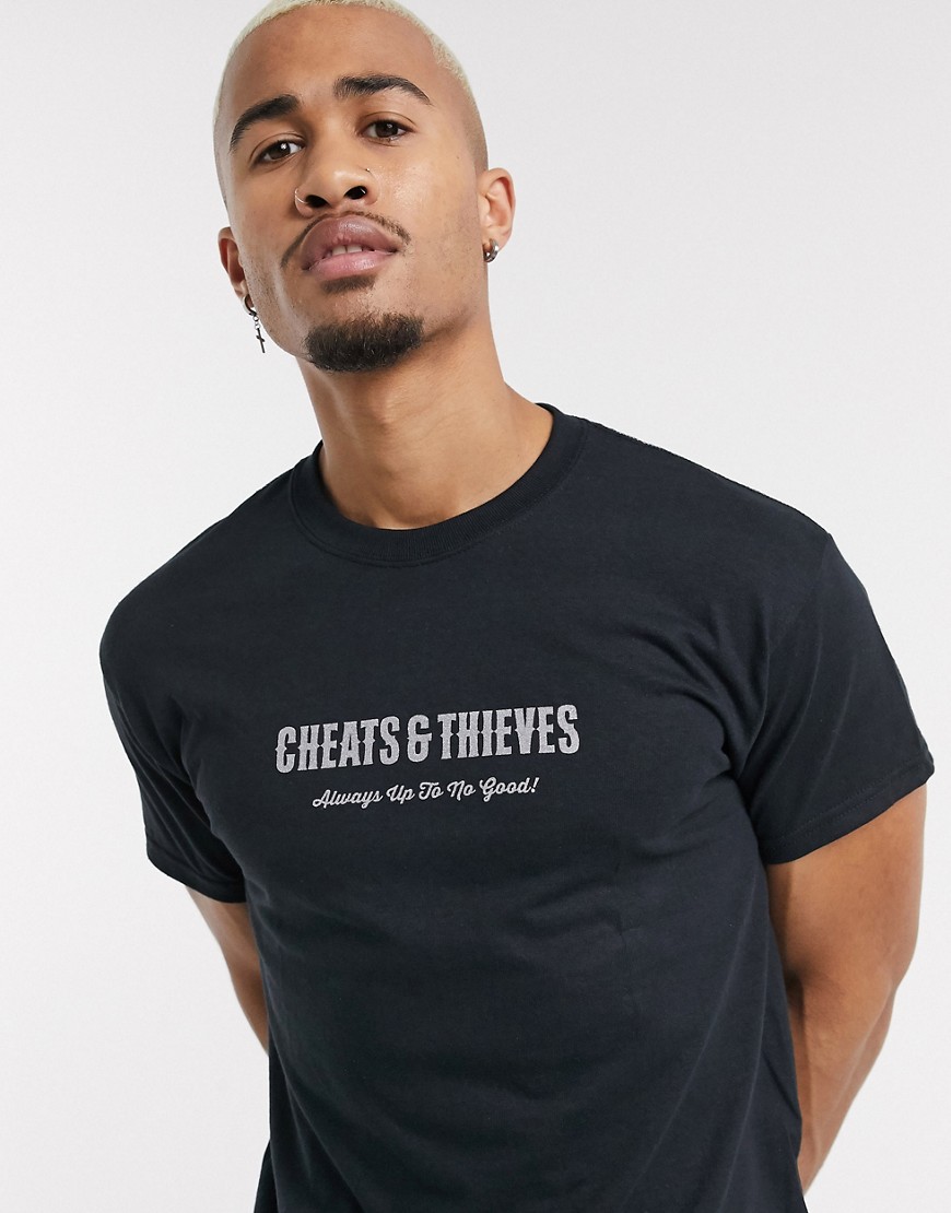 Cheats & Thieves - logo t-shirt-Sort
