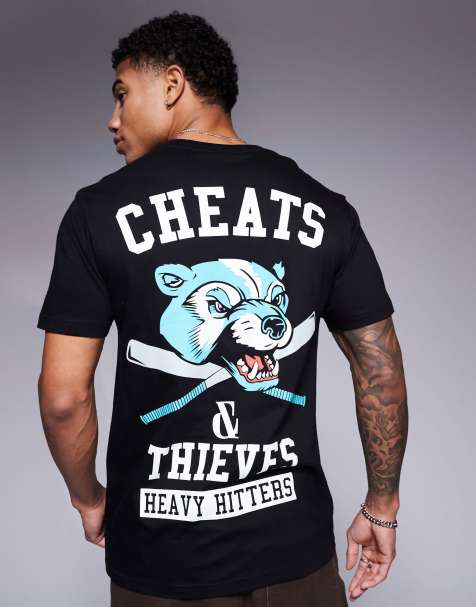 Cheats & Thieves - T-shirt 200 g/m² avec imprimé Heavy Hitters au dos - Noir - view 1