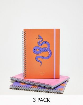 Chelsea Peers 3 pack notebooks in horoscope and celestial print