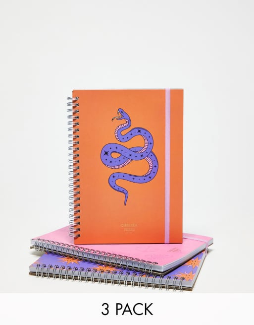 Chelsea Peers 3 pack notebooks in horoscope and celestial print