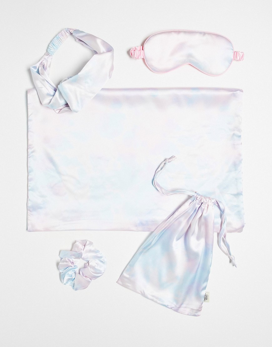 Chelsea Peers 4 piece sleep gift set in satin-Pink