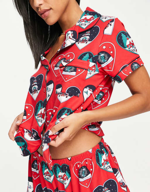 Wellness Project x Chelsea Peers happy turtle short pajama set in