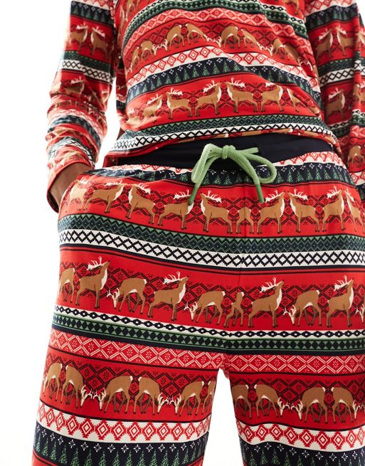 Jersey Pyjama Set - Forest Glow Reindeer