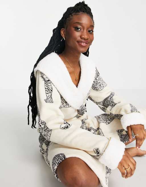 Asos discount robe leopard