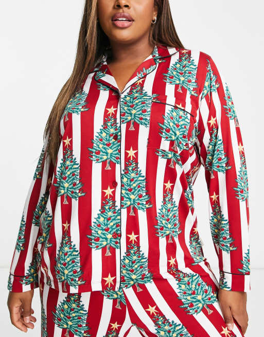 Chelsea Peers Curve Christmas print pajama set in multi, 2 of 4