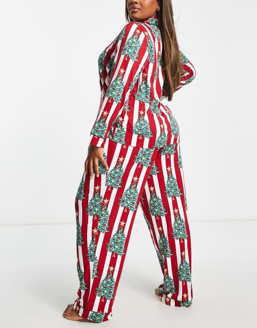 Chelsea Peers Curve Christmas print pyjama set in multi, 3 of 4