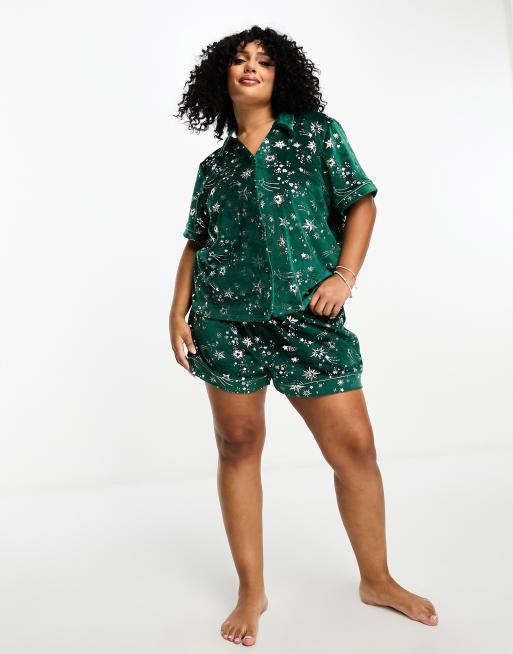 Velvet pyjama short cheap set