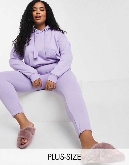 Chelsea Peers Curve jersey lounge joggers in lilac - PURPLE
