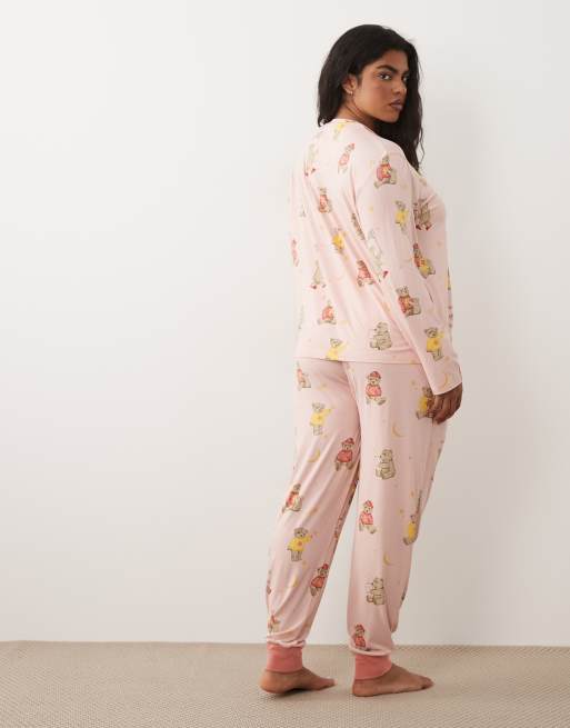 Chelsea Peers Curve - Pyjama manches longues avec imprimé ours - Rose, 4 de 4