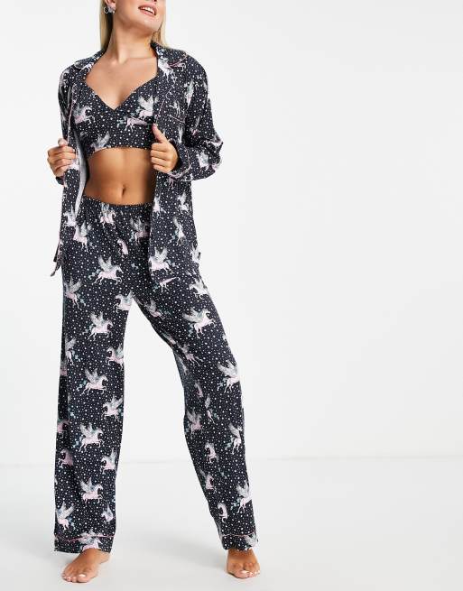 Chelsea Peers - Ensemble de pyjama 5 pièces à imprimé licorne pailleté, 2 de 4