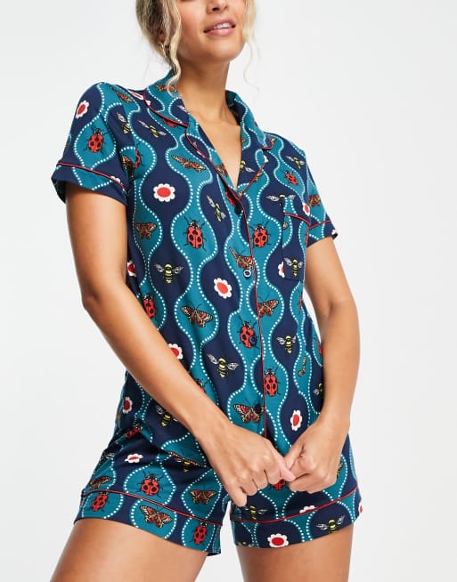 Chelsea Peers - Ensemble de pyjama à motif mosaïque animal - Multicolore