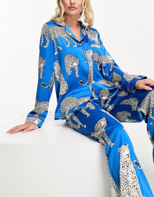 Blue leopard pyjamas new arrivals