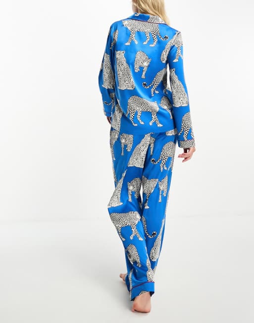 Blue leopard best sale print pyjamas