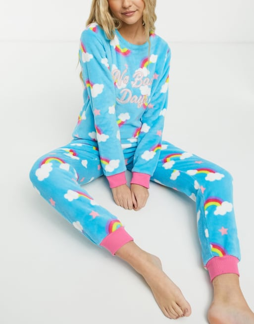 Womens rainbow online pajamas