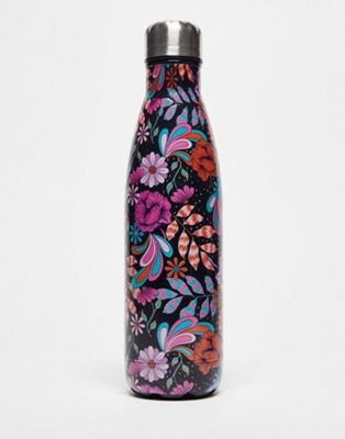 Chelsea Peers flora thermal bottle in pink/black gift box