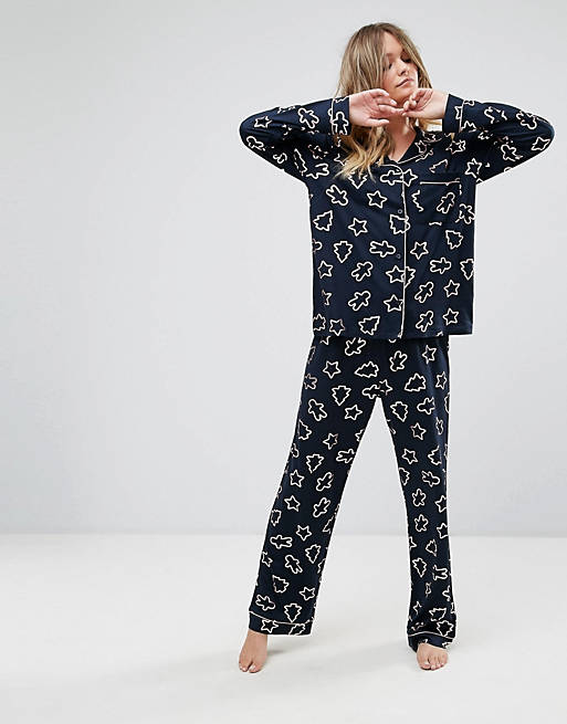 Chelsea Peers Foil Print Christmas Pyjamas