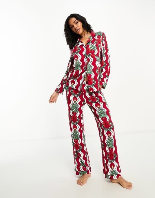 Chelsea Peers His Hers Christmas print pajama set in multi