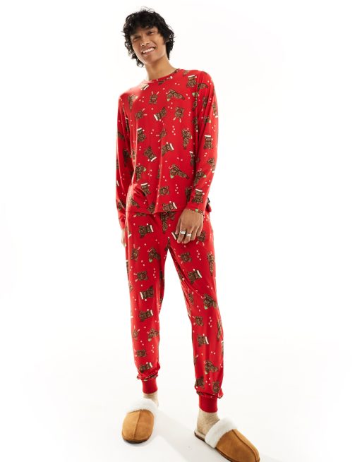 Mens red best sale christmas pajamas