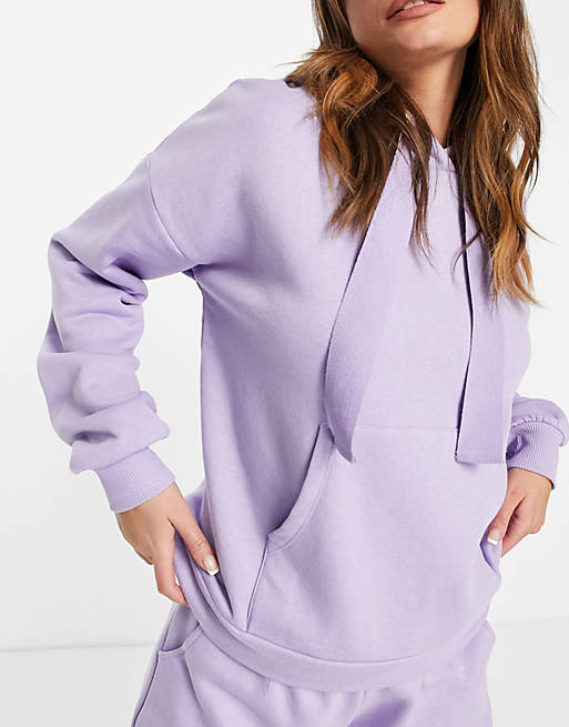 Chelsea Peers jersey lounge hoodie in lilac - PURPLE | ASOS