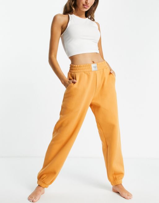 Chelsea Peers – Loungewear-Set aus Baumwolle in dunklem Orange, 3 von 3