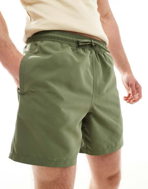 Chelsea Peers - Kakifarvede badeshorts i farvet stof